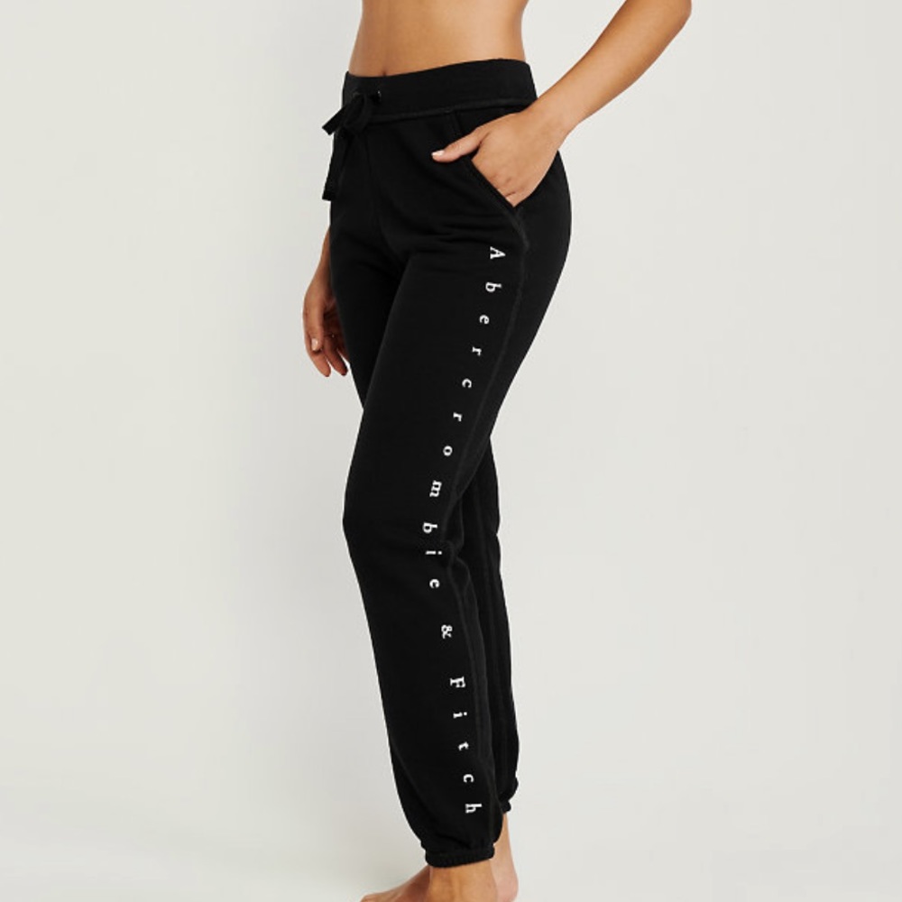 Abercrombie and Fitch logo sweatpants
